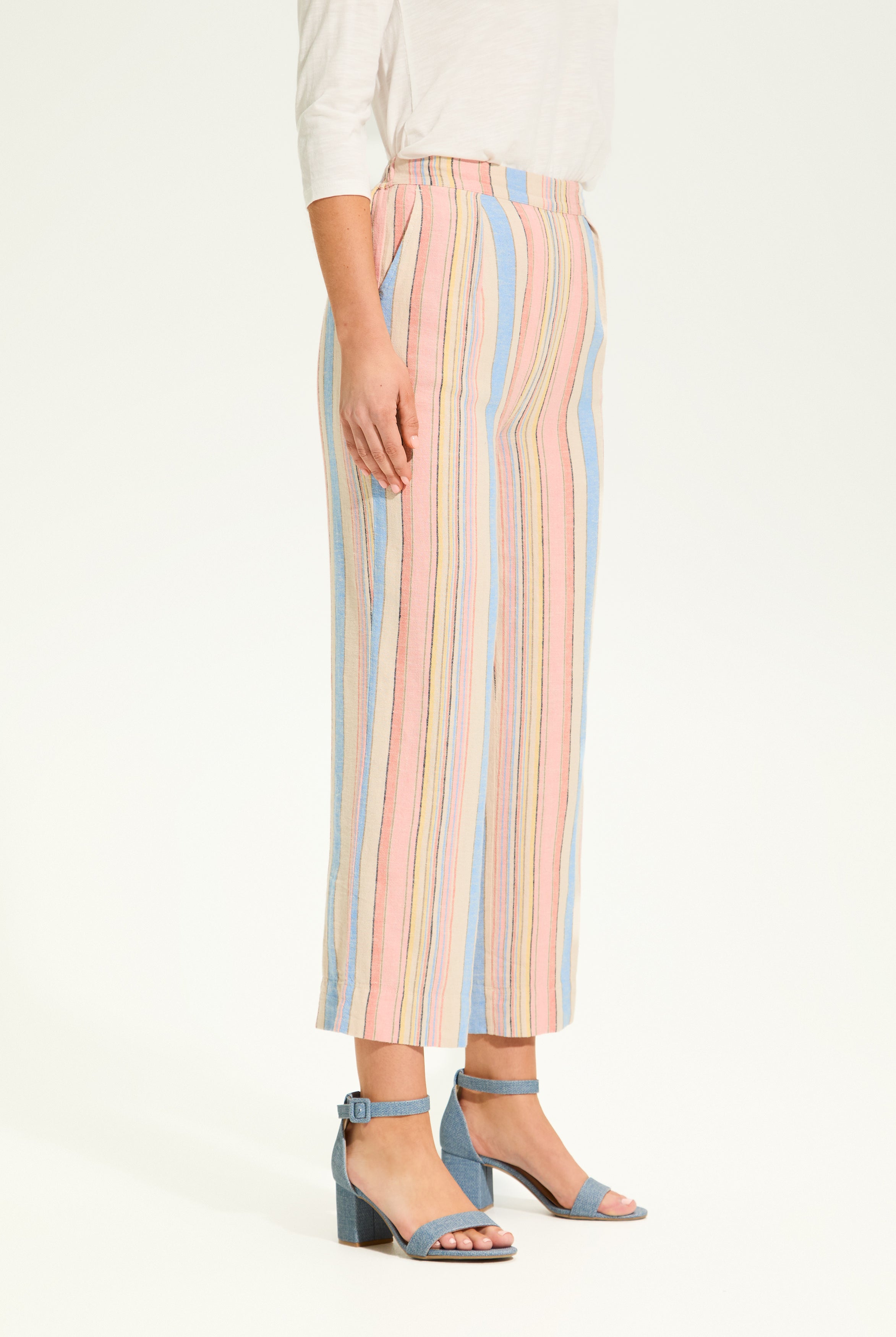 Pull-On Wide Crop Trouser