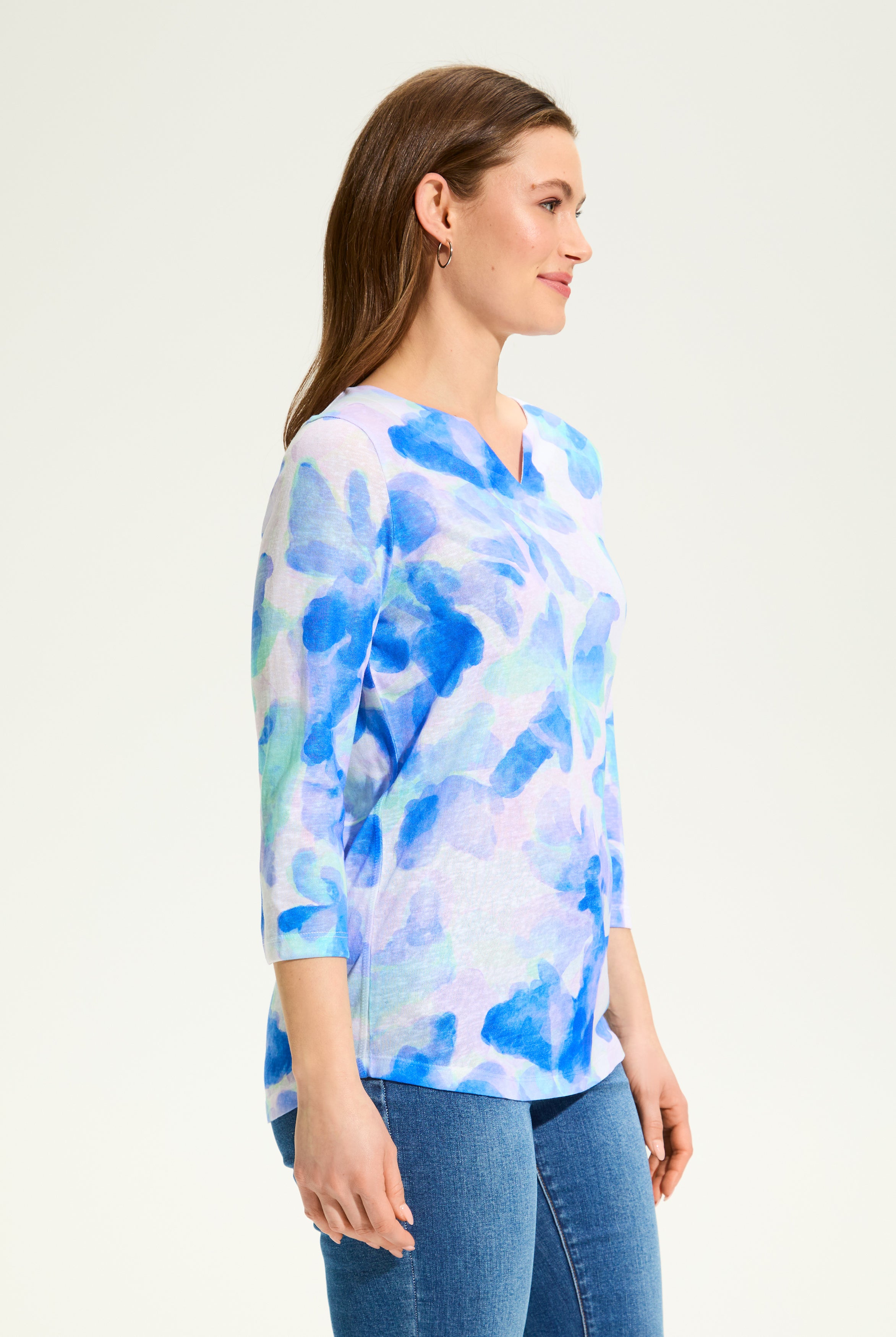 Watercress Notch Neck Top