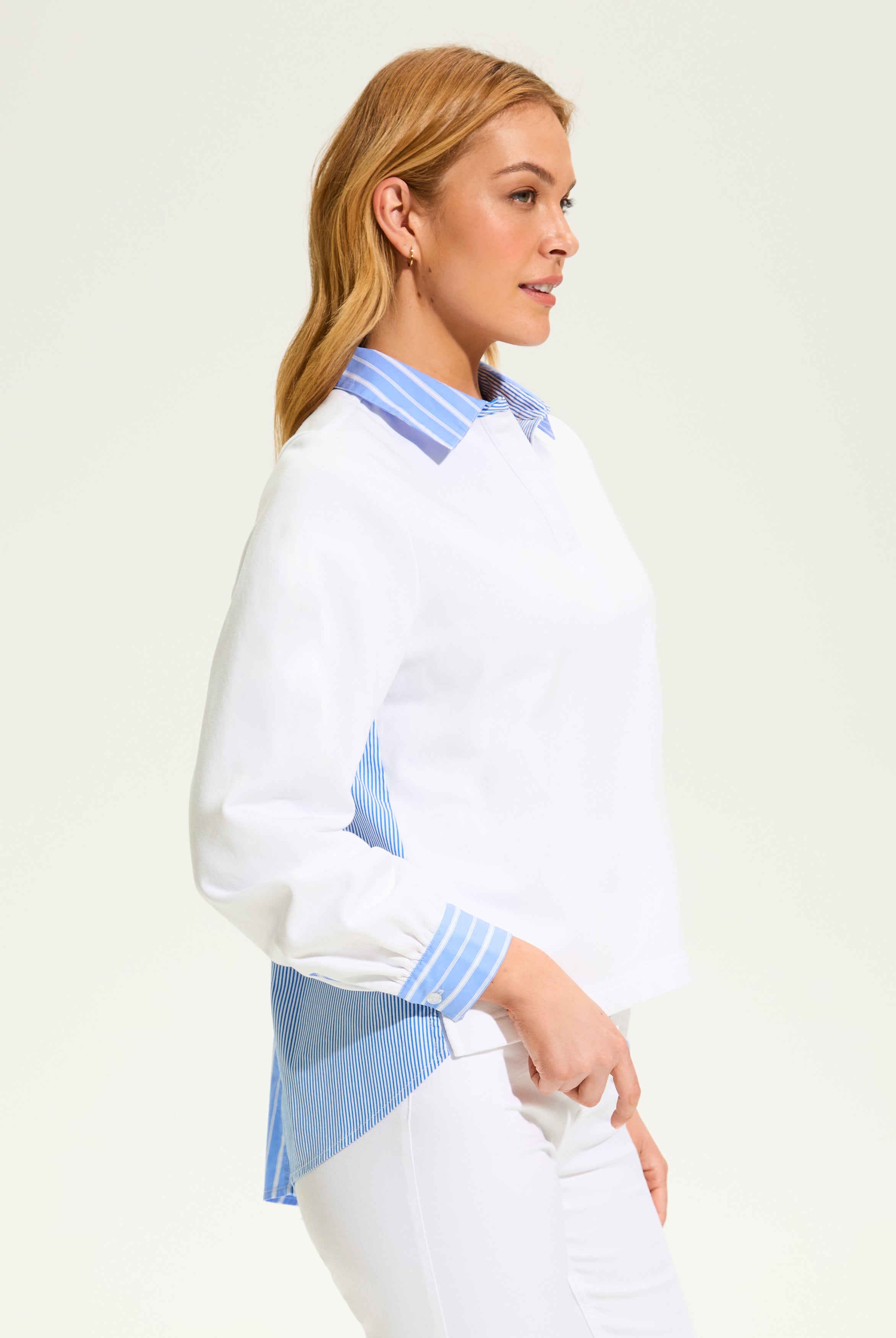 Mix media sweatshirt