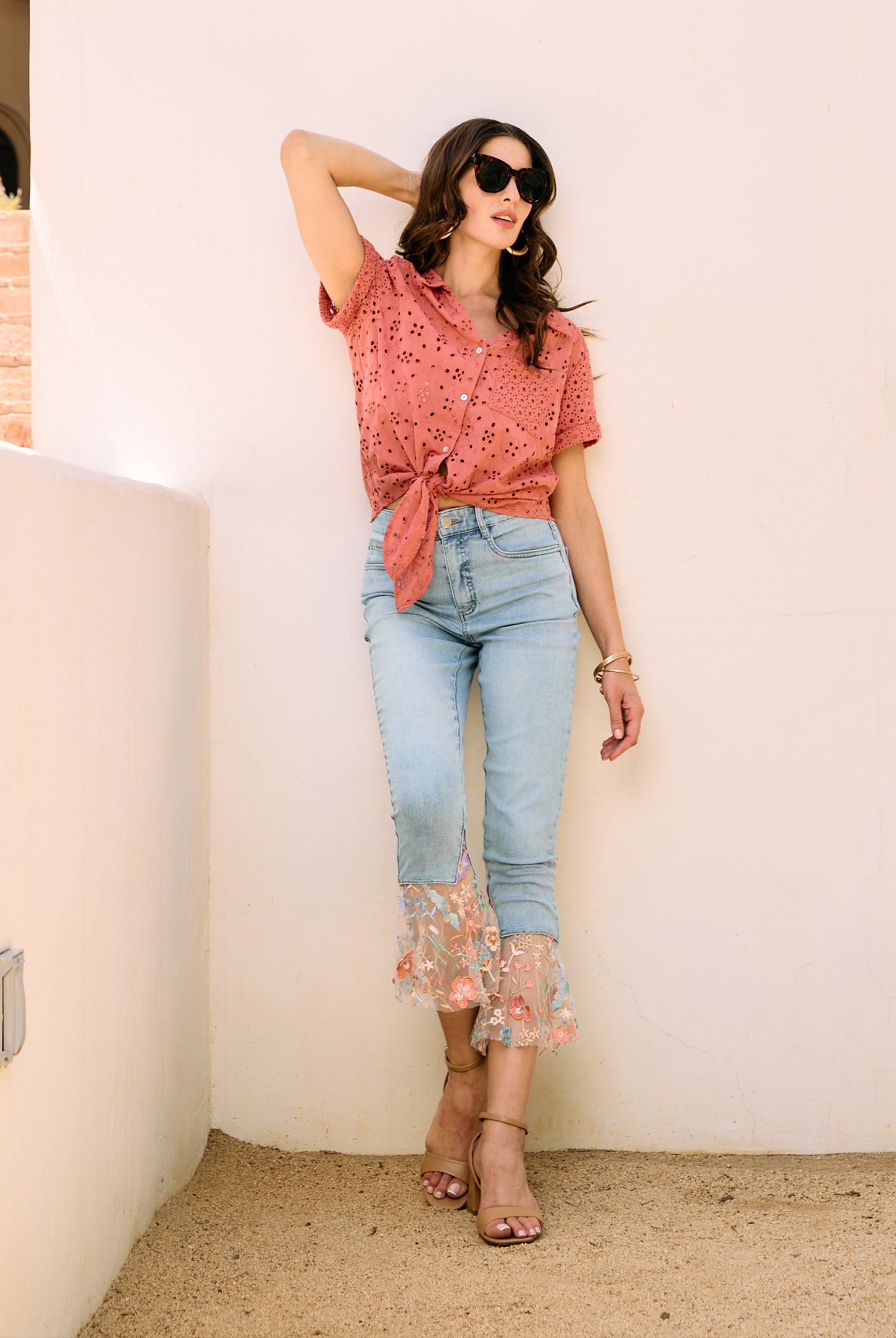 Suzanne Flare Crop